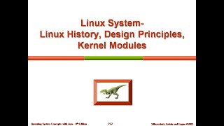 Linux System-Linux History, Design Principles, Kernel Modules