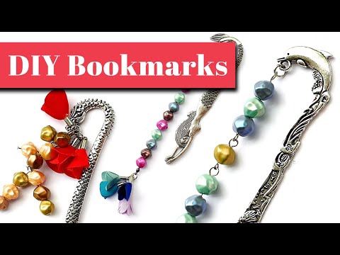 Quick Easy DIY Tulip Tassel Decorated Metal Bookmarks 