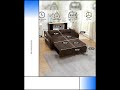 55.5" Corduroy Convertible Sofa Bed, Pull Out Sleeper with USB Ports, 3-in-1 Loveseat for Living ...