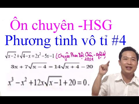Video Giải phương trình vô tỉ - Ôn chuyên Toán - HSG /tmttuan - youtube