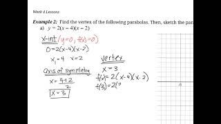 Solving Problems with Quadratic Functions (MCF3M)