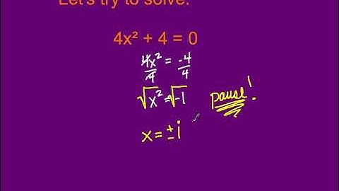 Lesson 3.3 - Part I - Complex Numbers