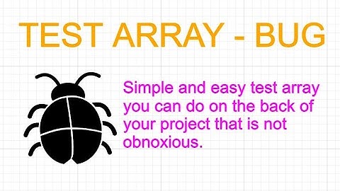 MAKE A TEST ARRAY BUG - #wecreat laser