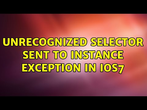 unrecognized selector sent