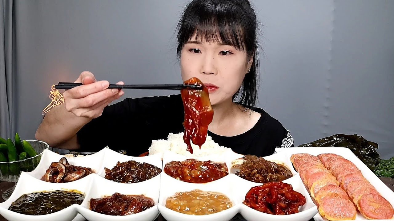 соленые морепродукты. мукбанг. Специвый. АСМР.