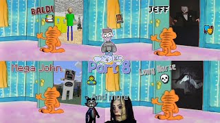 Garfield Answers The Door To Random Strangers 8 Long Horse Baldi El Ayuwoki Tinky Winky