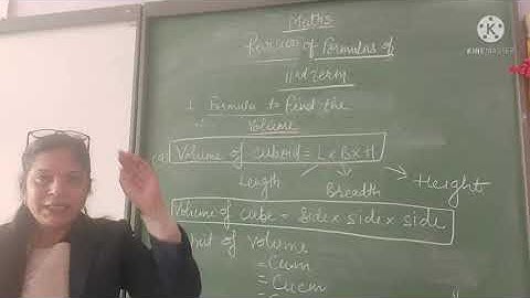 Class 5, Mathematics, Revision of Formulas by Sarika Sharma