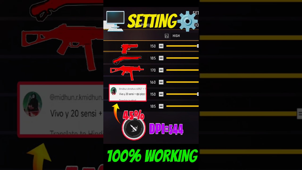 New Settings ⚙️| Vivo Y20 📲 Sensi + Dpi || 2025 Free Fire ⚡ Highlights