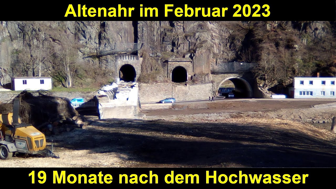 Ahrtal im Februar 2023 - Bilder des Ahrufers von Altenahr - YouTube
