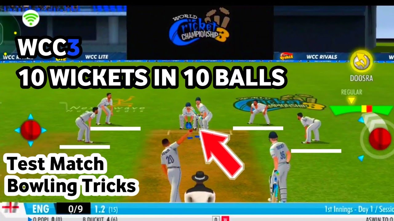 WCC3 TEST MATCH BOWLING TIPS AND TRICKS | HOW TO TAKE WICKETS IN TEST MATCH IN WCC3