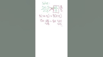 Solving equations from proportions is easy with this simple step