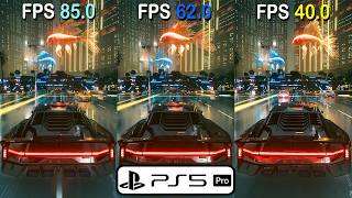 Cyberpunk 2077 - PS5 PRO Patch Graphics &amp; Frame Rate Comparison (PSSR 2/120hz/VRR)