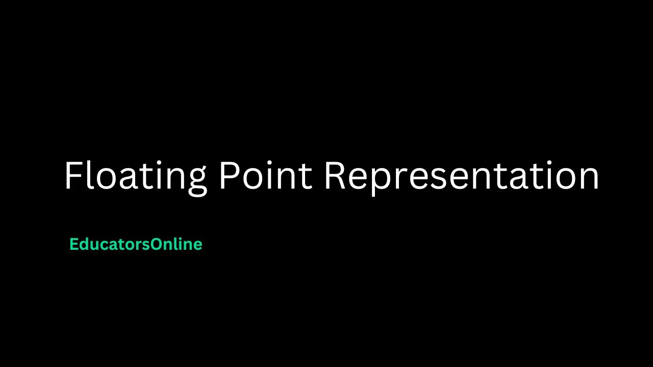 Floating Point Representation - YouTube
