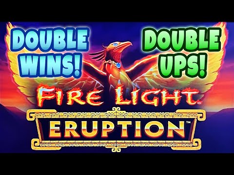 Double Double-Ups in Bao Zhu Zhao Fu Ignite and Fire Light Eruption slots by Aristocrat!