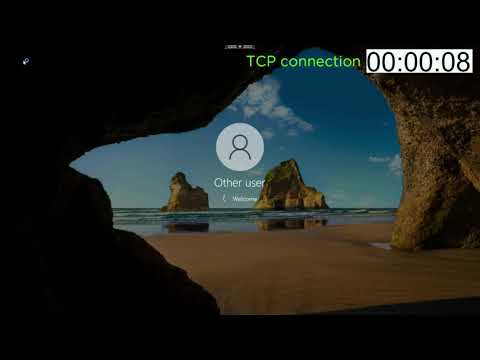 TCP and UDP login time comparison