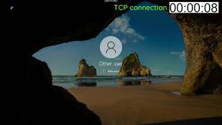 TCP and UDP login time comparison