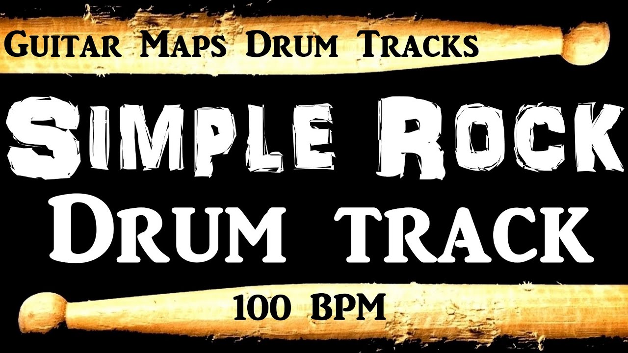 Basic Classic Rock Drum Track 100 BPM, Drum Beats for Bass Guitar