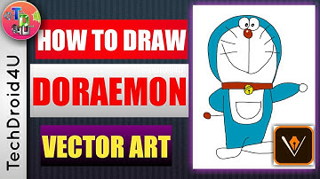 How to Draw Doraemon On Adobe Illustrator | TechDroid4U