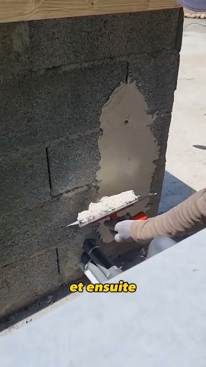 Enduire un mur extérieur de parpaing facilement #tuto #enduit #maçonnerie #diycrafts