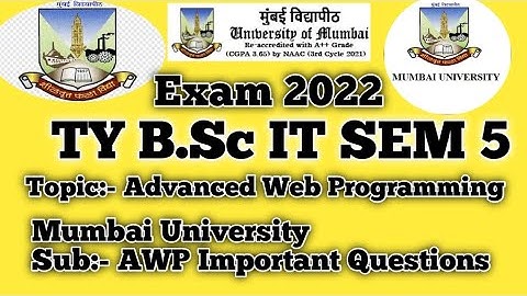 TYBSCIT  SEM-V || Advanced Web Programming||Most Imp Questions|#mumbaiuniversity2022 #awp #tybscit