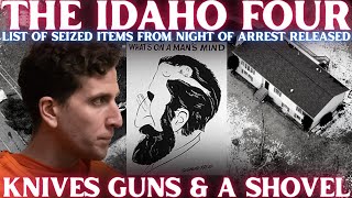 Complete List Of Seized Items From Night Of Bryan Kohberger's Arrest | Weapons, Gloves and a Shovel!