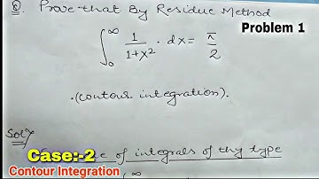 Contour Integral Solution by method of Cauchy residue Theorem | problem 1