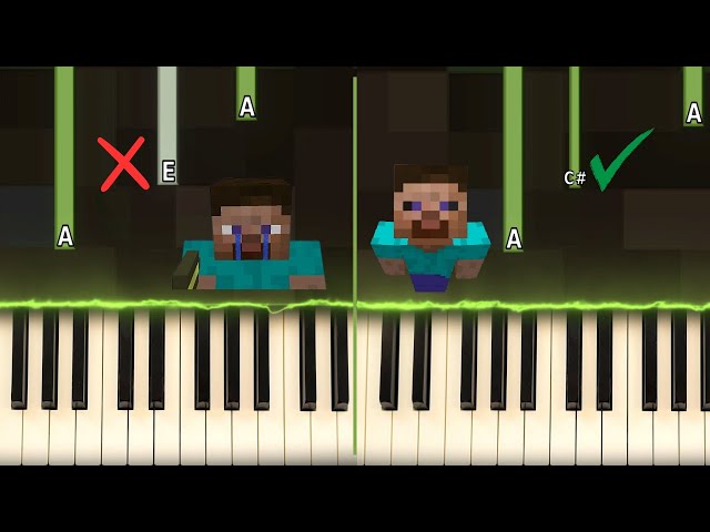 how to ACTUALLY play Wet Hands from Minecraft on the piano - easy beginner tutorial class=
