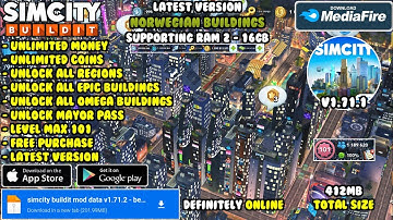 simcity buildit mod apk update v1.71.1 | Norwegian buildings added, unlock all buildings