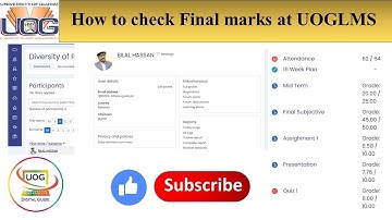 How to check Grades/Marks/Course Report on UOGLMS