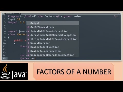 JAVA - Number Based Program 05 || Factors of a number - YouTube