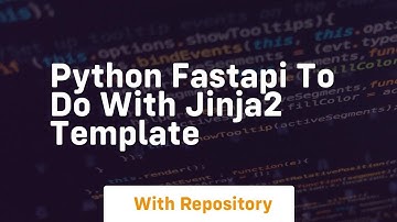 Python fastapi to do with jinja2 template