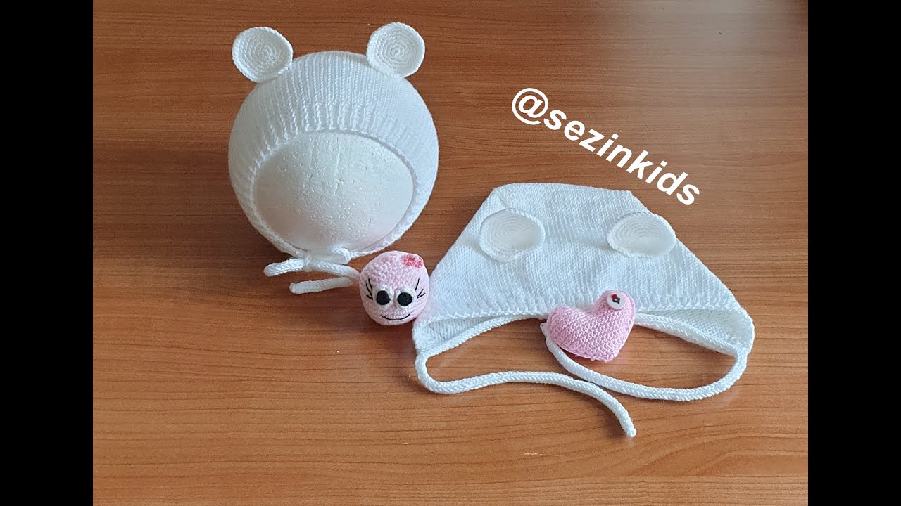 1 YAŞ BEBEKLER İÇİN  KULAKLI ŞAPKA ÖRÜYORUZ #bebekörgüleri #bebekşapkası #bere #şapka #kulaklışapka