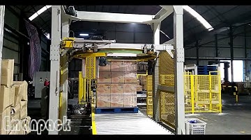 High speed orbital ring type pallet stretch wrapping machine