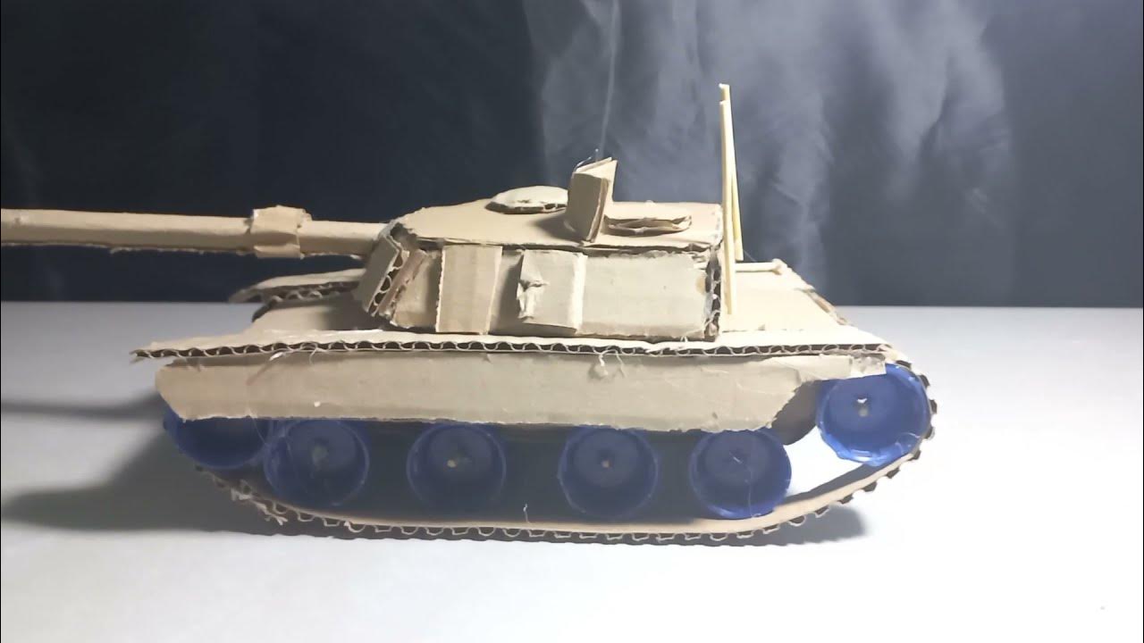 Как сделать из картона макет танка - YouTube