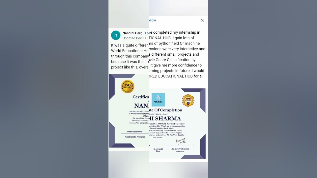 Fame world internship reviews fameworldeducationalhub coding 