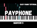 Maroon 5 - Payphone (Easy Piano Tutorial)