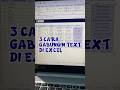 3 cara mudah gabungkan sel/cells/kolom/baris/kata di Microsoft Excel. #exceltips