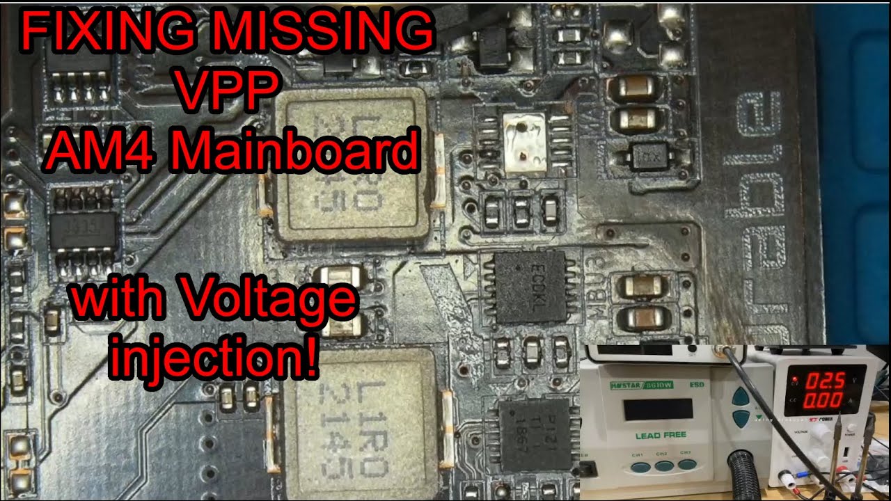 Showing how to fix missing Power Rail on a ATX Mainboard , Gigabyte