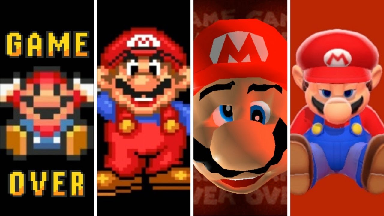 Evolution of Game Overs in Mario Games (1985-2019)'s Banner