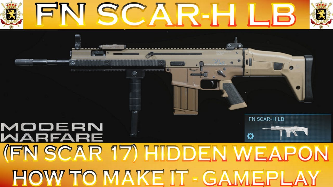 Modern Warfare FN SCAR-H LB (FN SCAR 17) Hidden Weapon - How to make it - Gameplay
