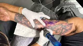 Black & Gray Chucky arm piece Time Lapse video