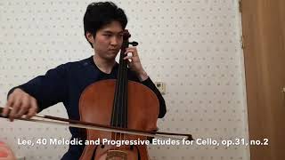 Lee, 40 Melodic and Progressive Etudes for Cello, op.31, no.2 (2019.04.11)