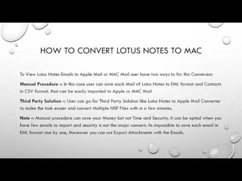 Lotus Notes to Apple Mail
