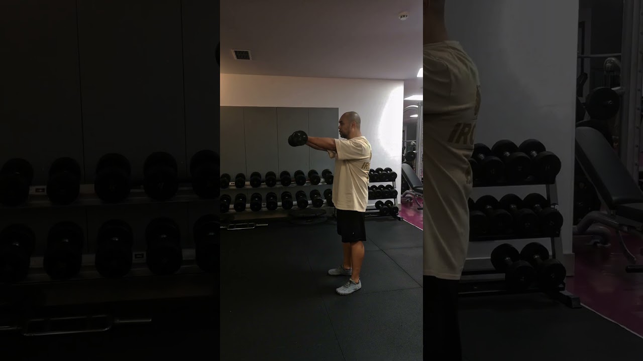 DB Front Raise (prone grip) 