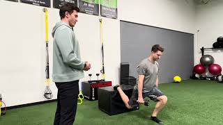 Ground force golf fitness version of a split squat for more power in your golf swing