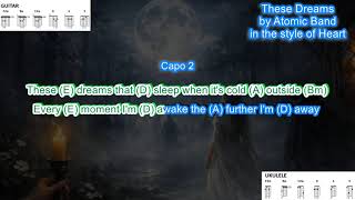 These Dreams (capo 2) in the style of Heart play along with scrolling guitar chords and lyrics