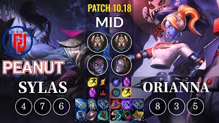 LGD Peanut Sylas vs Orianna Mid - KR Patch 10.18