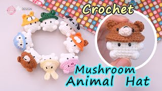 How to Crochet a Mushroom with 8 Adorable Animal Hats | Low Sew 🍄✨