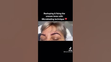 Reshaping & fixing the Uneven brows with Microblading technique ✅