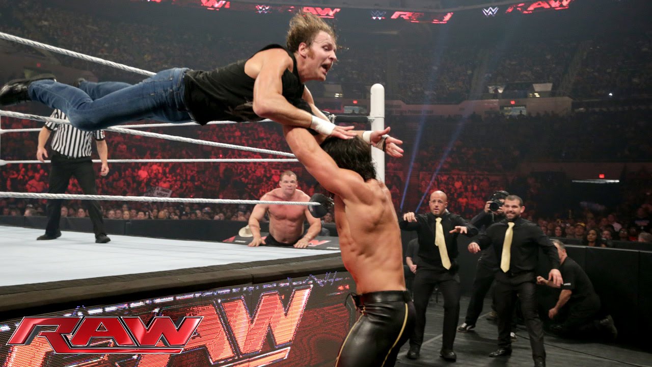Roman Reigns Dean Ambrose Vs Seth Rollins Kane Raw May 25